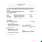 Nursing Work Resume Example example document template