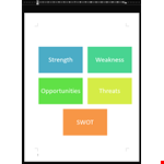 SWOT Analysis Template - Free Download for Effective Planning example document template