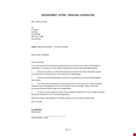 Contractor Appointment Agreement example document template