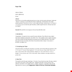 General Journal Paper Template example document template