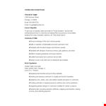 Jewellery Sales Assistant Resume example document template