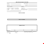 Employee Disciplinary Action Form - Warning, Disciplinary Decision & Previous Actions example document template