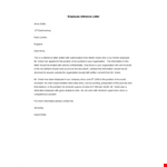 Reference Letter for Top Performer Employees example document template
