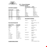 Holiday Payroll Schedule example document template