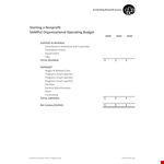 Nonprofit Operating Budget Template example document template