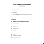 Effective Scope of Work Template | Includes Agency Instructions & Relevant Information example document template