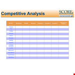 Uncover Business Factors, Competitors, Strengths & Weaknesses - Competitive Analysis Template example document template