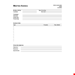 Effective Meeting Agenda Template - Streamline Your Meetings example document template