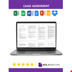 Blank Lease Agreement example document template 