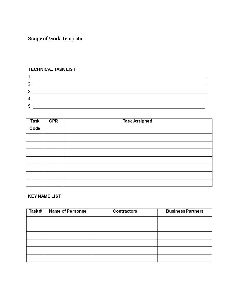 Free Scope of Work Template - Define Deliverables & Ensure Accountability