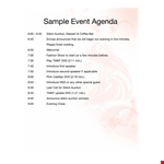 Sample Event Agenda Template example document template