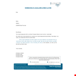 Casual Employee Termination Letter Template example document template
