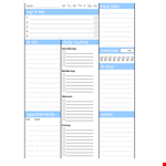 Daily planner Template example document template