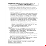 Organization Thesis Statement Template example document template
