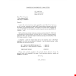 Claim Letter Template - Get Compensated for Hotel Delivery Issues example document template