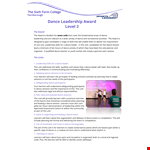 Dance Leadership Award Sample example document template 