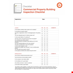 Commercial Property Inspection Checklist Template example document template