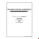 Create a Non-Disclosure Agreement Template to Protect Your Business example document template