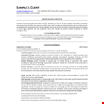 Senior Financial Executive Resume Example example document template