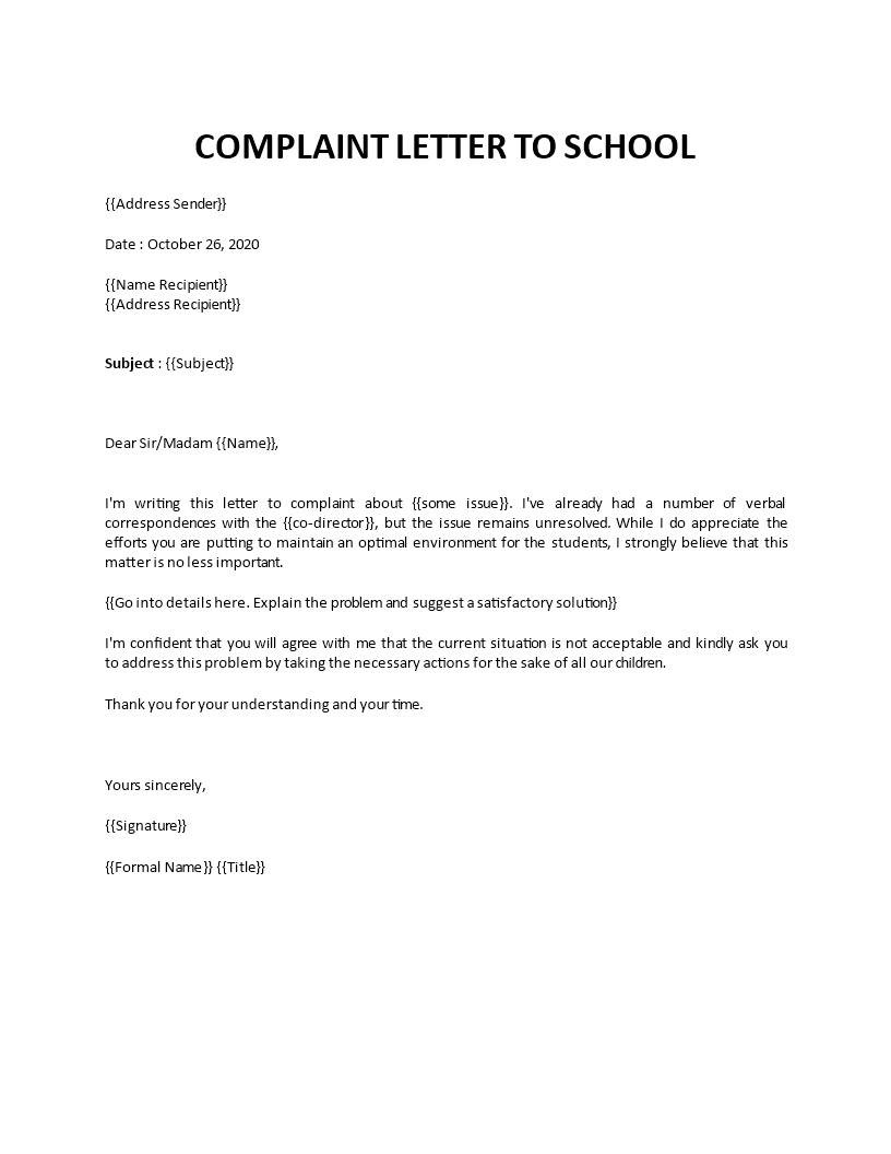 how to make a complaint to education board