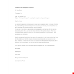 Thank You Letter Resignation Acceptance example document template