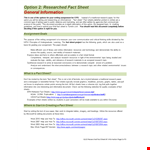 Download Our Fact Sheet Template for Efficient Research | Resources Included example document template