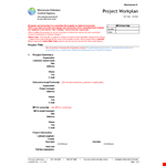 Project Work Plan Template - A Comprehensive Resource for River and Watershed Management example document template