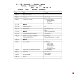 HR Team Meeting Agenda for University Professionals example document template