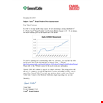 Price Increase Letter - General Brand | Carol Products & Cable example document template