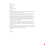 Formal Resignation Letter Format example document template