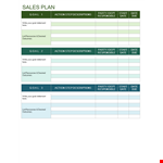 Sales Plan Template example document template