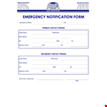 Employee Emergency Contact Form - Institute | Contact Information & Relationship example document template