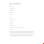 Collection Settlement Letter Template example document template
