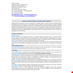 Corporate Banking Associate Resume example document template