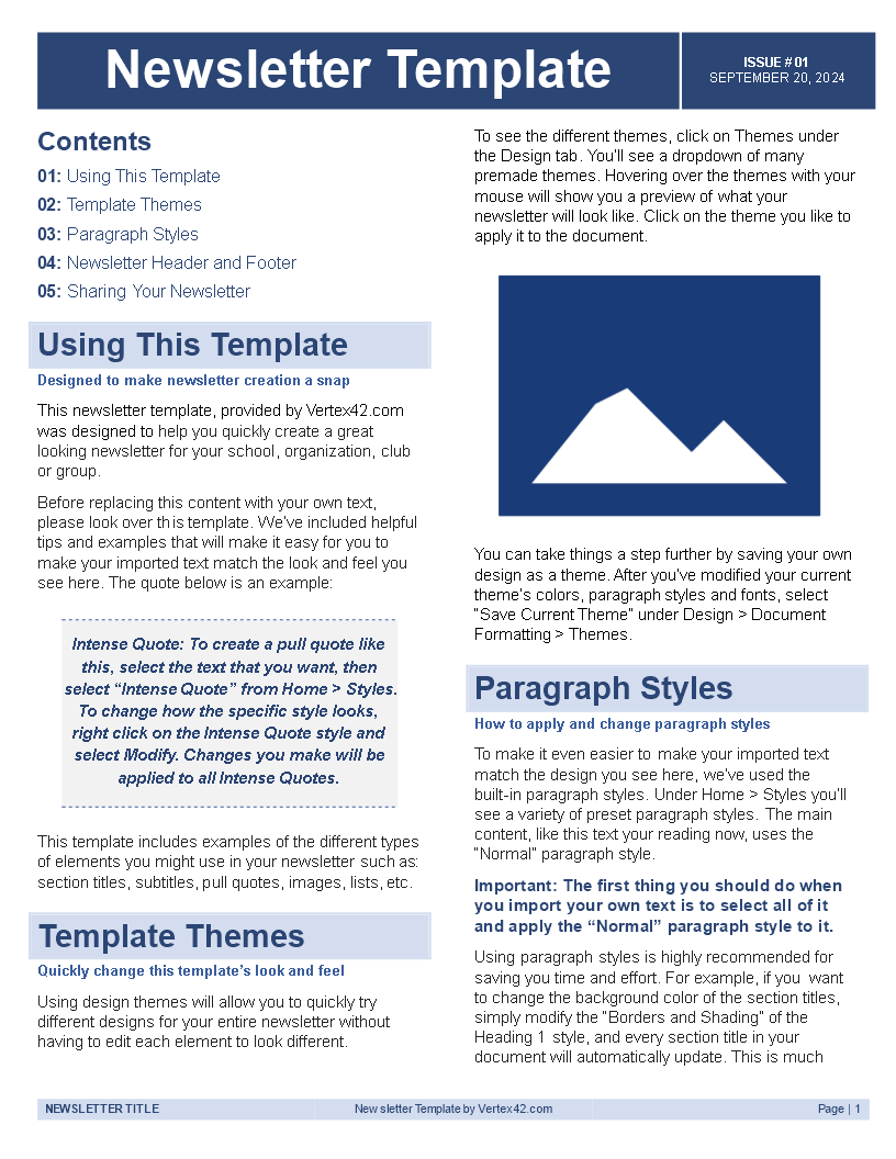 newsletter templates free