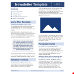 Newsletter Templates Free example document template