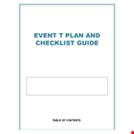 Event Planning Template - Streamline Your Planning Process | Details Included example document template