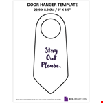 Wooden door hanger template example document template