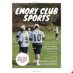 Emory Club Sports Newsletter, Stay Updated with the Latest Sports News at Emory example document template 