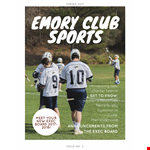 Emory Club Sports Newsletter, Stay Updated with the Latest Sports News at Emory example document template