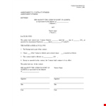 Contract Amendment for Vendor example document template