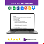 Basic Resume example document template