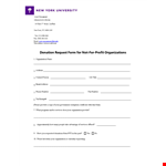 University Equipment Donation Request Form for Recipients example document template