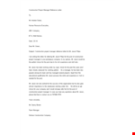 Construction Project Manager Reference Letter example document template 