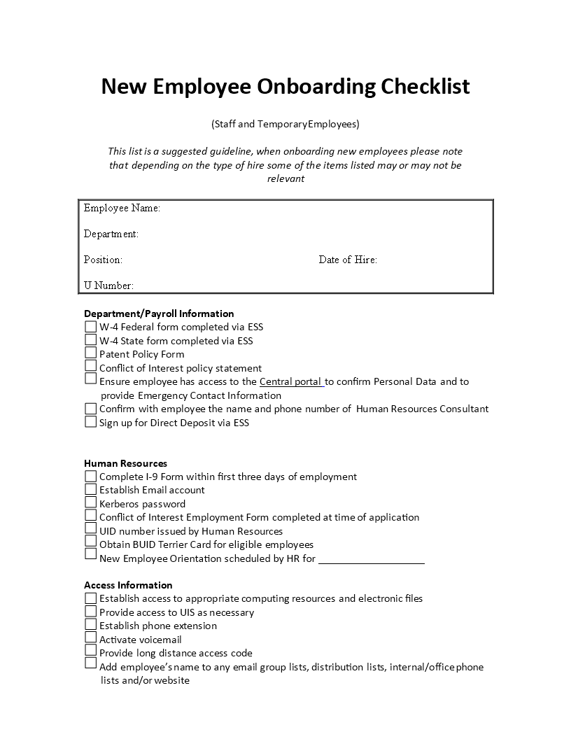 onboarding checklist template