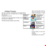 Holiday Program Itinerary - Fun-filled Activities for Children example document template