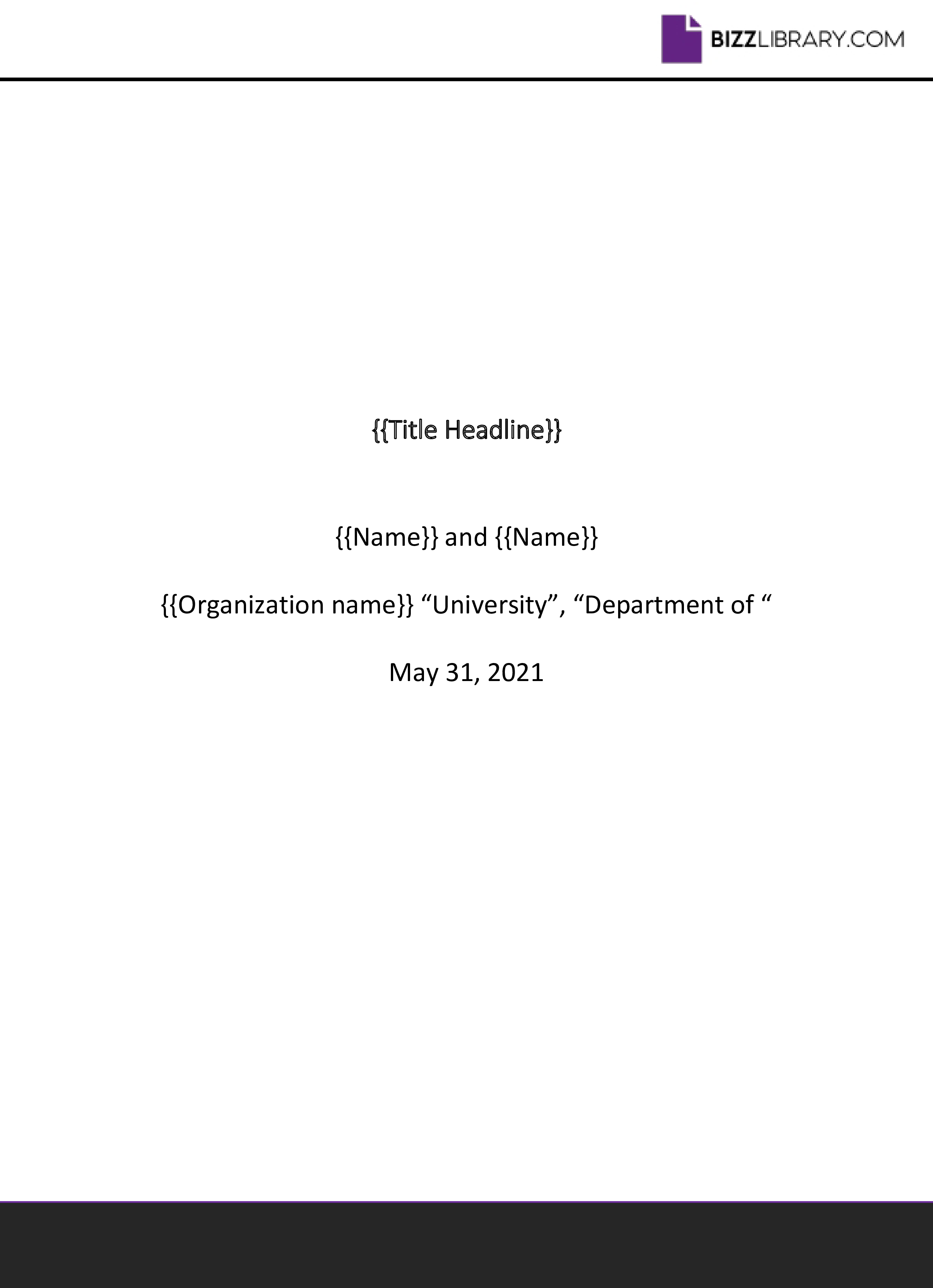 apa cover page