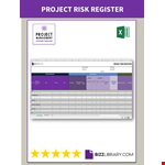 Project Management Risk Register example document template