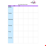 Family Chore Chart Sample example document template