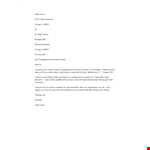 Examples Of Resignation Letter For Nurse example document template
